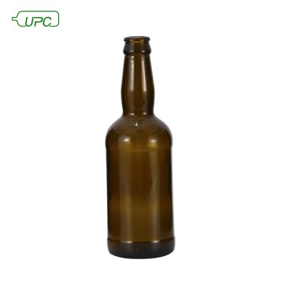 12 oz custom shape amber glass beer bottle