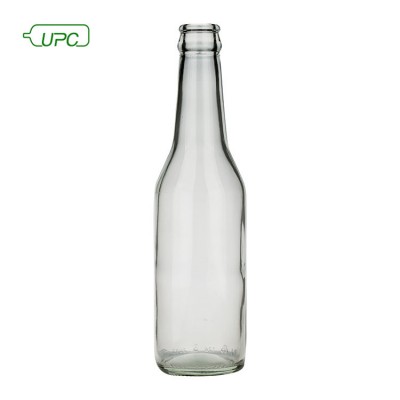 350ml custom label empty clear glass beer bottle