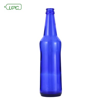 0.5 liter oem empty cobalt blue beer glass bottle